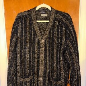 Italian Wool Sweater Black and Tan